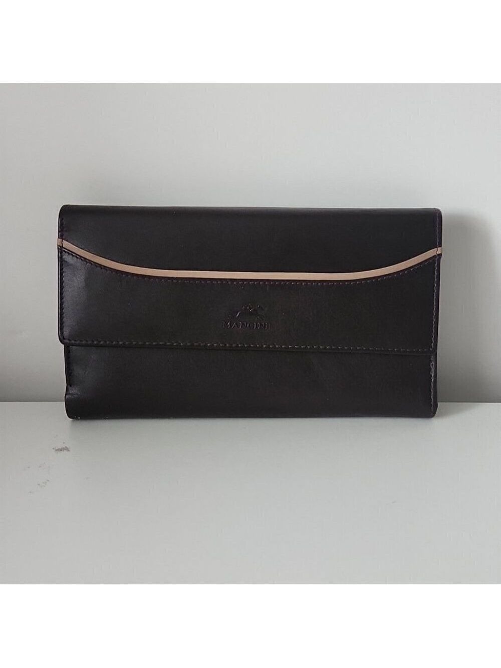 MANCINI | Leather wallet brown tan